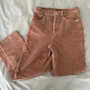 Express Corduroy cropped wide leg pants